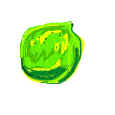 Eine geviertelte Limette und...
